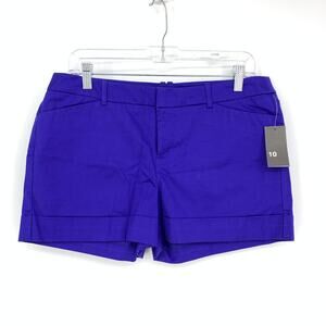 Y2K Mossimo Chino Shorts Women's Size 10 Royal Blue Cuffed Fit 3 NEW